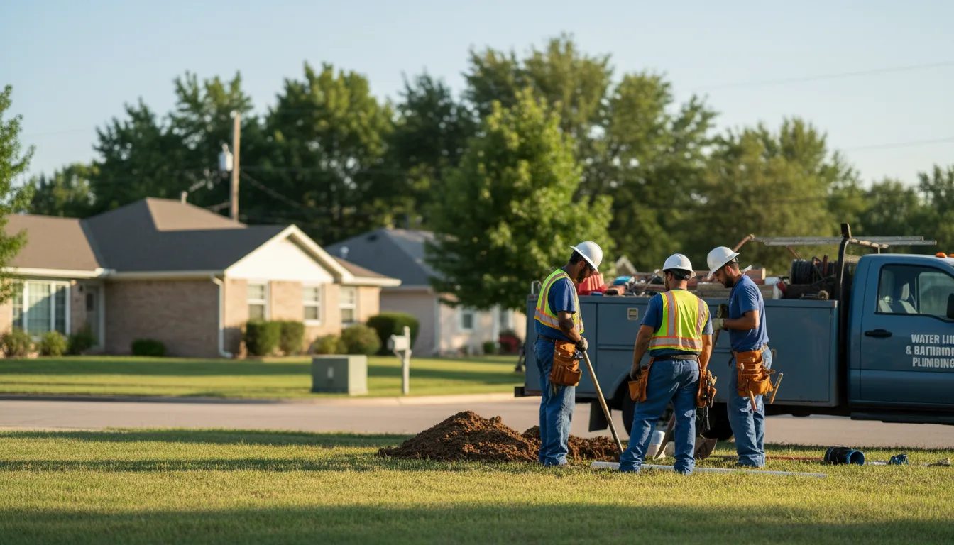 Residential water line and bathroom plumbing service in Belden, NE